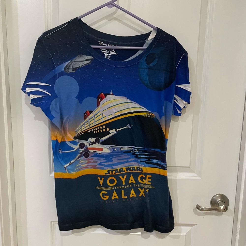 Disney Cruise Line Star Wars Voyage Through the Galaxy Shirt XL All Over Print